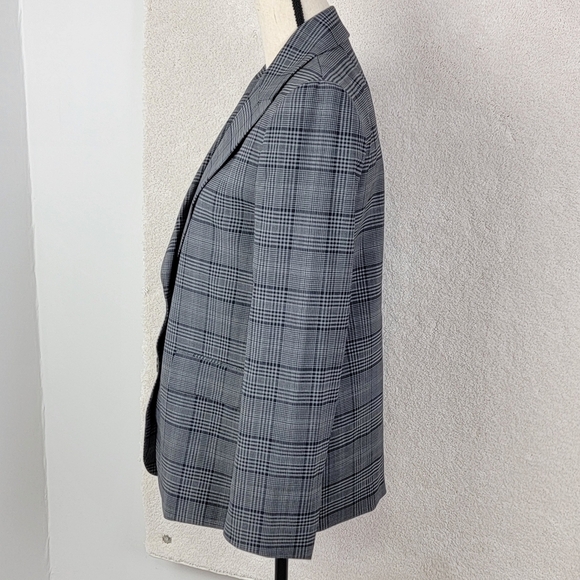 J. Crew Gray Plaid Sommerset Italian Wool Single Breasted Preppy Blazer Sz 6 - Picture 5 of 16
